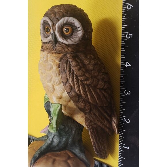 Vintage UCG Taiwan Owl Figurine On Tree Branch - Picture 9 of 11